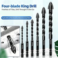 3-12mm Cross Hex Tile Drill Bit Set For Glass Concrete Ceramic Tile Hole Opener, Tungsten Carbide Hard Alloy Bits Set Tool