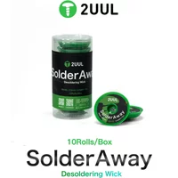 2UUL DW11 Solder Away 10Rolls/Box Desoldering Wick for Cellphone Maintenance Motherboard BGA Repair Solder Removal Wire