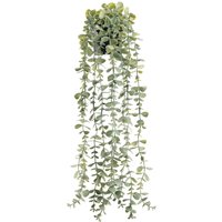 1Pcs Fake Plants Hanging Artificial Potted Faux Eucalyptus Plants for Vintage Boho Farmhouse Bathroom Office Desk Wall Book