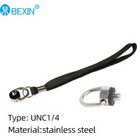 1/4" D Ring Foldable Camera Quick Release Plate Screw 1/4 Camera Strap Monopod Tripod Ball Head Mount Adapter Screw