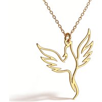 Stainless Steel Phoenix Necklace Sacred Bird Pendant Necklaces Exquisite Phoenix Jewelry Gift For Women