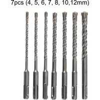 7pcs Upgraded Four Edged Drill Bit Professional Carpentry Tool For Glass Ceramic Concrete Brick Metal Drill Bit