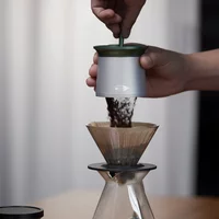IKAPE Coffee Blind Shaker, Espresso Powder Receiver Cup, Coffee Powder Receiver Container Fits 51/54 Portafilters, Silver