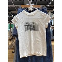 Graphic Print Slim T-shirts Women Summer Round Neck Short Sleeve Cotton T Shirt Vintage Streetwear Classic Tops
