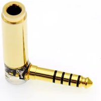 HIFI Right Angle 4.4mm 4.4 Male to Female Balanced Conversion Plug for Earphone Headphone Wire Resin Connector