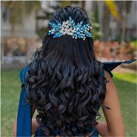 TOPQUEEN Rhinestone Alloy Flower Hair Comb Wedding Bride Headdress Woman Fashion Headpiece Headwear Party Hair Ornaments HP907