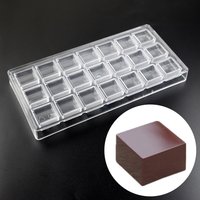 1Pcs Chocolate Mold Polycarbonate Cube Shape Candy Mould For Baker Confectionery Pans Trays Baking Pastry Tools