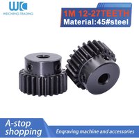 1PC Spur Pinion Gear Rack 1M12 13 14 15 16 17 18 19 20 21 22 23 24 25 26 27T Hole 4/5/6/6.35/7/8/10/12/12.7mm