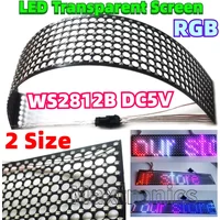 WS2812B LED Transparent Screen Full-Color RGB 256/384 Pixel Dot Matrix SPI Protocol 2020 Lamp Bead for DC5V P6.25 LED Panel Sign