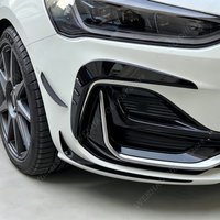 1 Pair Car Front Bumper Splitter Spoiler Frame Fog Light Vent Gloss Black ABS For Ford Focus MK4.5 2022-2024 Canards Air Knife