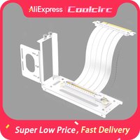 COOLCIRC Vertical GPU Mount Bracket, 2 Slots Graphics Card Steering Holder With Hardware EGPU Dock External GPU Docking Station