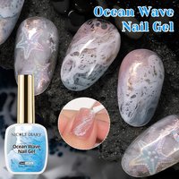 NICOLE DAIRY 15ml Bubble Ocean Wave Gel White Gel Nail Polish Summer Nail Poke Varnish UV LED Soak Off Gel For Nail Art Manicure
