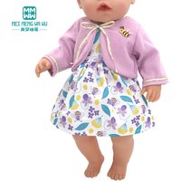 New 43-45cm New Born Doll clothes Fashion Cotton Down Jacket Purple Pink Rose Red Girl's gift