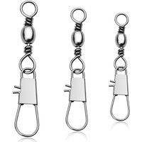 50-100Pcs Swivels Fishing Connector Pin Bearing Rolling Swivel Snap Fastlock Clips Fishhook Fishing Tackle Accessories