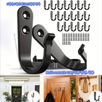 48pcs(6 Hooks 32 Screws) Heavy-Duty Iron Coat Hooks,Anti-Rust Wall Mounted for Home Office Industrial,Multiple Styles Available