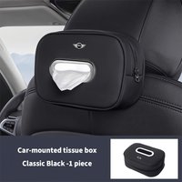 Car Leather Tissue Box Vehicle Napkin Paper Towel Bag Storage Accessories For Mini Cooper R50 R52 R53 R55 R61F55 F56 F60 Clubman