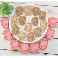 2026 Kawaii Sanrio HelloKitty 3D Cookie Cutter Press Mold Creative Baking Tool Cute Cartoon Anime Holiday Gifts for Kitchen