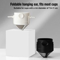 OANKR Folding Coffee Dripper Coffee Maker Filters Pour Over Dripper Stainless Steel Funnel Cup with Ear for Professional Barista