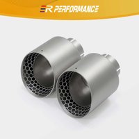 ER Performance Honeycomb Stainless Steel Universal Exhaust Tail Pipes Muffler Tips Modified Auto Parts