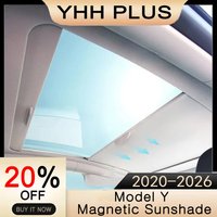 ModelY Juniper 2025 Sun Shade Retractable Glass Roll Roof Sunshade Roller Sunroof Protector For Tesla Model Y 2024 Accessories