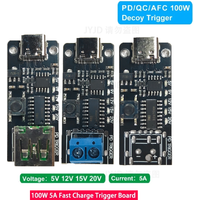 100W 5A USB-C Fast Charge Trigger Board Module PD/QC Decoy Board USB Type-c PD 2.0 3.0 Power Delivery Boost