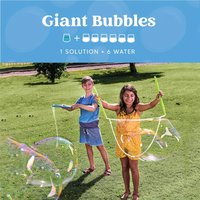 Bubble Solution Refill - Non-Toxic Bubble Liquid, 500ml Portable Blue Handle Bottle, Ideal for Kids Outdoor Play & Party Games