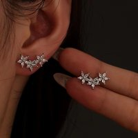 Luxury Sparkling Women Cubic Zirconia Stud Earrings Gorgeous Female Wedding Party Fashion Ear Piercing Accessories Jewelry Gift