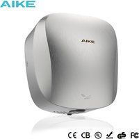 AIKE Air Tank Heavy Duty Automatic Hand Dryer HEPA Filter UL Approved 1450W Brushed Stainless Steel Finish Hand Drying Machine