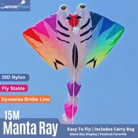 outdoor 15m huge Matte Color 30D Nylon Manta Ray Kite adults Kite large display show kite