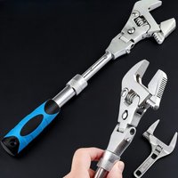 7 & 10 Inch 5-in-1 Ratchet Adjustable Torque Wrench CR-V Steel Quick Release for DIY Home Maintenance Mechanical Repair Tool