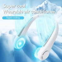 Hanging Neck Fan Portable USB Charging Mini Neck Hanging Fan Vaneless Air Cooler Outdoor Silent Multi Functional Sports Fan