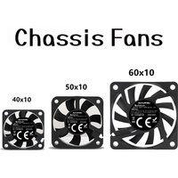40x40x10mm 50x50x10mm 60x60x10mm 5V 2-Pin PC Computer CPU System Heatsink Brushless Cooling Fan Silent Chassis Radiator Fans