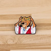 Funny Lion Enamel Pin Cartoon Prince Brooch For Coat Women's Brooches Fashion Lapel Badges Jewelry Gift for Friends