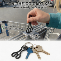Idea Gift Shopping Cart Token Keychain Supermarket Trolley Unlocking Tool 3D Plastic Portable Reusable Compact Sturdy Design