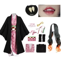 2026.Anime aiba Kamado Nezuko Cosplay CostumeSlayes Hairs Halloween Carnival Women Outfit