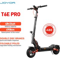 JOYOR T6E PRO (ABE) Elektroroller für Erwachsene 48V26AH Akku E-Mountain E-Scooter 10-Zoll Offroad-Reifen Faltbarer E-Scooter