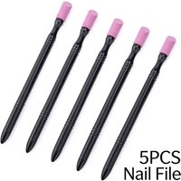 5Pcs Nail Cuticle Remover Pen Quartz Nail File Grinding Tool Manicure Pedicure Dead Skin Trimming Buffer For Nail Art