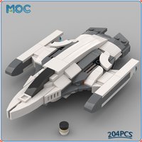 Military Series Elite Dangerous Imperial Courier Fighter Moc Building Blocks DIY Bricks Model Collection Toys Gifts 204PCS