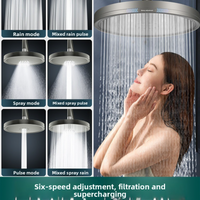 High-Pressure Rain Shower Head - Strong Spray Bathroom Showerhead with Enhanced Water Flow for Refreshing Home Experience