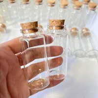 15/36/56 pcs 30x70mm 30ml Glass Jars Cork Tiny Test Tube Bottles Clear Mini Containers DIY Wedding Favors Wishing Bottle image 4