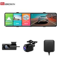 12 inch Car Rearview Mirror Wifi Carplay Andriod Anto GPS Tracker Real 4K HD ADAS Parking Monitoring DVR Camera Video Recorder