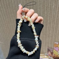 Creative Gravel Mobile Phone Chain Colorful Stone Beaded Cellphone Hanging Cord For iPhone 15 Pro Max 16 Plus 11 13 12 14 16pro