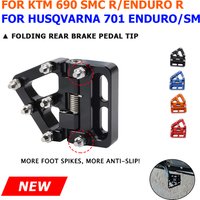 Motorcycle Accessories Folding Rear Brake Pedal Tip Plate Pad Lever For KTM 690 SMC R 690R For Husqvarna 701 ENDURO SUPERMOTO SM