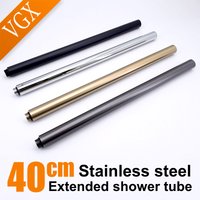 VGX Round Shower Extension Rod Shower Bracket 40cm Shower Extender Gray Extension Tube Extra Extend Tube Bathroom Accessories