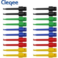 Cleqee 20PCS SMD IC Test Hooks Clips Copper Test Probe Mini Grabber For Breadboard Test Lead DIY Electronics Cable