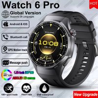 New Global Version Watch 6 Pro Smart Watch Men AMOLED Always Show Time GPS Tracker Bluetooth Call Waterproof Sports Smartwatches