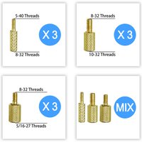 Gun Cleaning Rod/Wire Fitting adapters 3 pcs Pack 5-40 8-32 10-32 5/16-27 Threads in Male or Female Gun Cleaning Kit