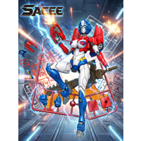 New.Upgraded Arcee Sassy Mecha Action Figure Assemble Model Toy With Light Up Eyes Large Sword Collectible Robot Building Kit