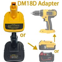 For Dewalt/Milwaukee 18V/20V Batteries DM18D Adapter Converter Compatible with For Dewalt 14.4V-18V Ni-Cd Ni-MH Power Tools