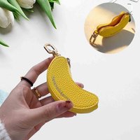 Cute Fruit Shape Coin Purse Charm Keychain - Portable Airtag Case Best Gift for Girls